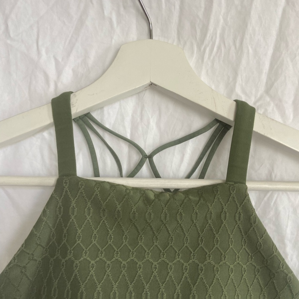 Lorna Jane Army Green High Neck Sport Bra Size Small - Picture 7 of 13